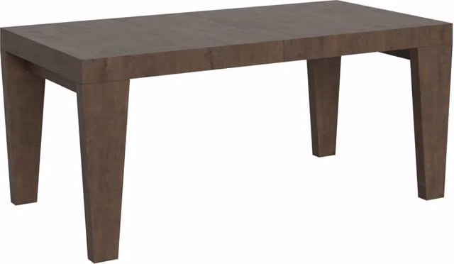 Tavolo allungabile moderno Pimbo colore noce con piano in laminato MDF L/P/H: 90 x 180/440 cm