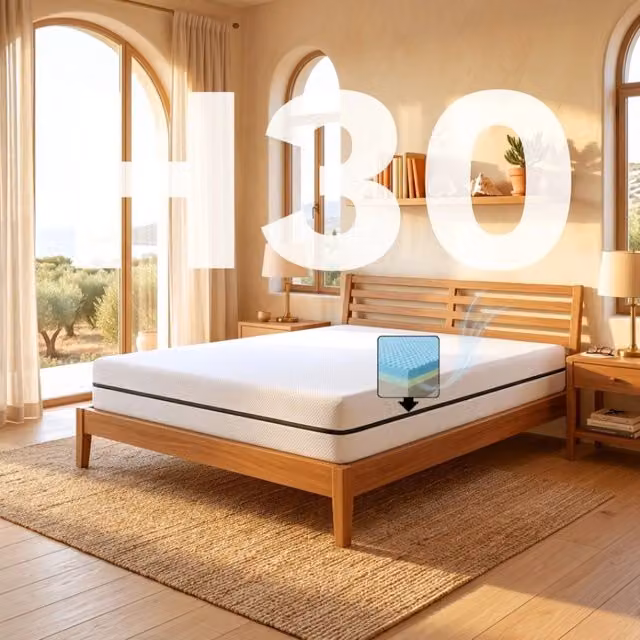 Materasso Comfy Line in Memory Foam Ortopedico a 7 Zone con Rivestimento in Cotone Traspirante Bianco L/P/H: 120 x 190 x 30 cm
