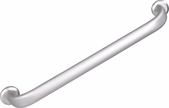 Maniglione da parete Wenko Premium in alluminio cromato argento con impugnatura antiscivivolo, Lunghezza: 63 cm