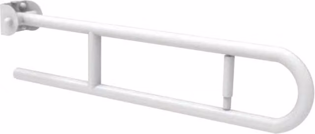 Maniglione barra ribaltabile Goman con porta rotolo bianco, Larghezza: 60 cm