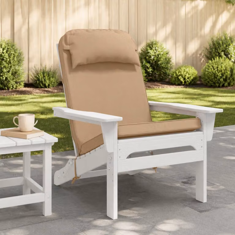vidaXL Cuscino per Lounger Sole in Poliestere Sabbia L 124 x P 55 x H 5 cm