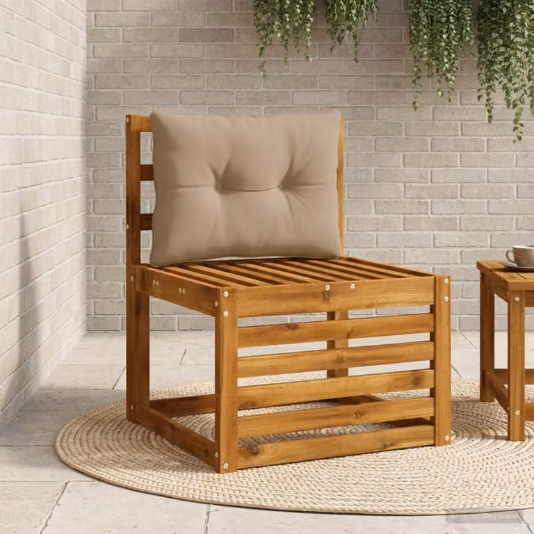 Cuscino per schienale vidaXL PUTTEN in poliestere, colore tortora/grigio/beige