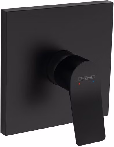 Rubinetto per doccia monocomando con getto a cascata Hansgrohe nero opaco incasso