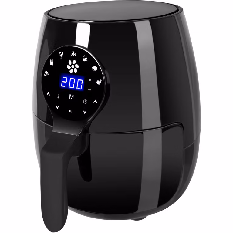 Dictrolux HighFry Friggitrice ad aria da 5 litri, 1450 Watt, Nero