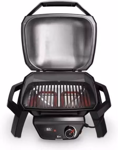 Weber Pulse 1000 Barbecue Elettrico da Tavolo Nero con Griglia in Ghisa Smaltata e Controllo Digitale via App