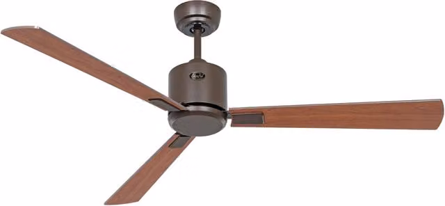 Ventilatore a soffitto CasaFan ECO NEO III 132 senza luce, corpo marrone e pale in noce e ciliegio