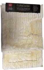 Set di tappeti da bagno Amicasa FRAME Art 41 beige