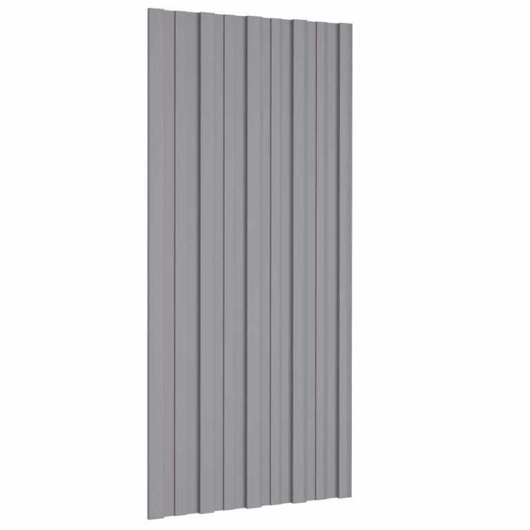 Set di 36 pannelli per tetto vidaXL in acciaio zincato grigio L: 100 cm, P: 45 cm