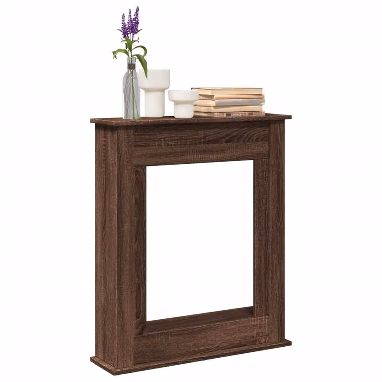 Cornice per Camino vidaXL in Rovere Marrone, L: 75 cm, P: 20 cm, H: 87,5 cm