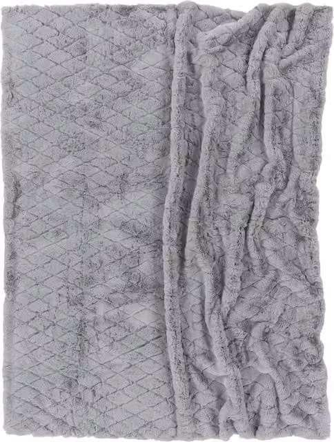 Coperta morbida Arnia grigio antracite e beige L: 150 cm, P: 200 cm