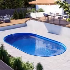 Piscina interrata ovale in acciaio NEWSKYBLUE 700 di PISCINE ITALIA, colore blu, Altezza: 120 cm
