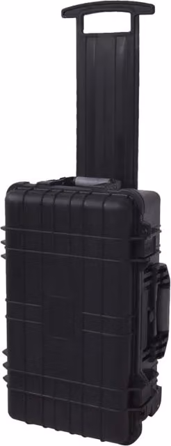 Valigia portautensili multifunzionale impermeabile in plastica nera con inserti in schiuma L: 56 cm