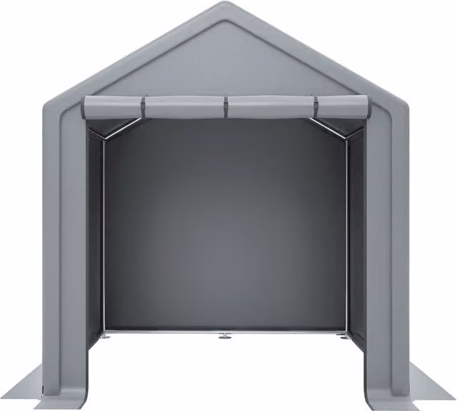 Garage per biciclette Aosom Italy con porta a rullo, Grigio, L: 190 cm, P: 170 cm, H: 200 cm