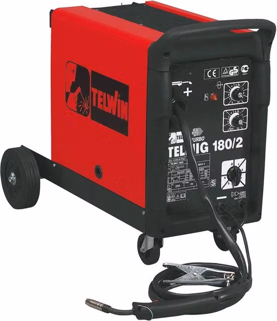 Saldatrice a filo TELMIG 180/2 TURBO 170A 230V colore rosso