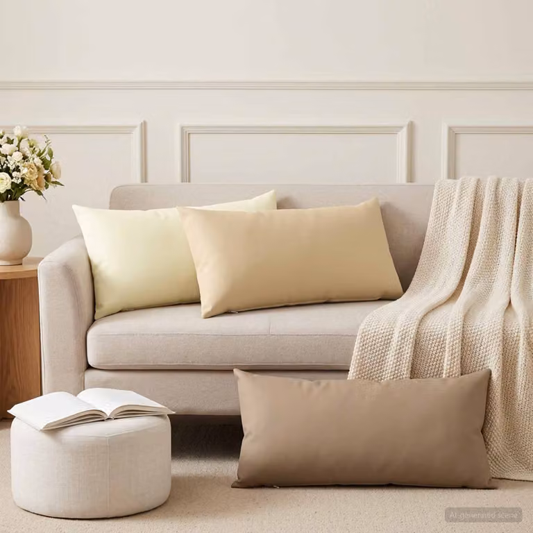 Set di 2 cuscini HEERLEN vidaXL in poliestere beige