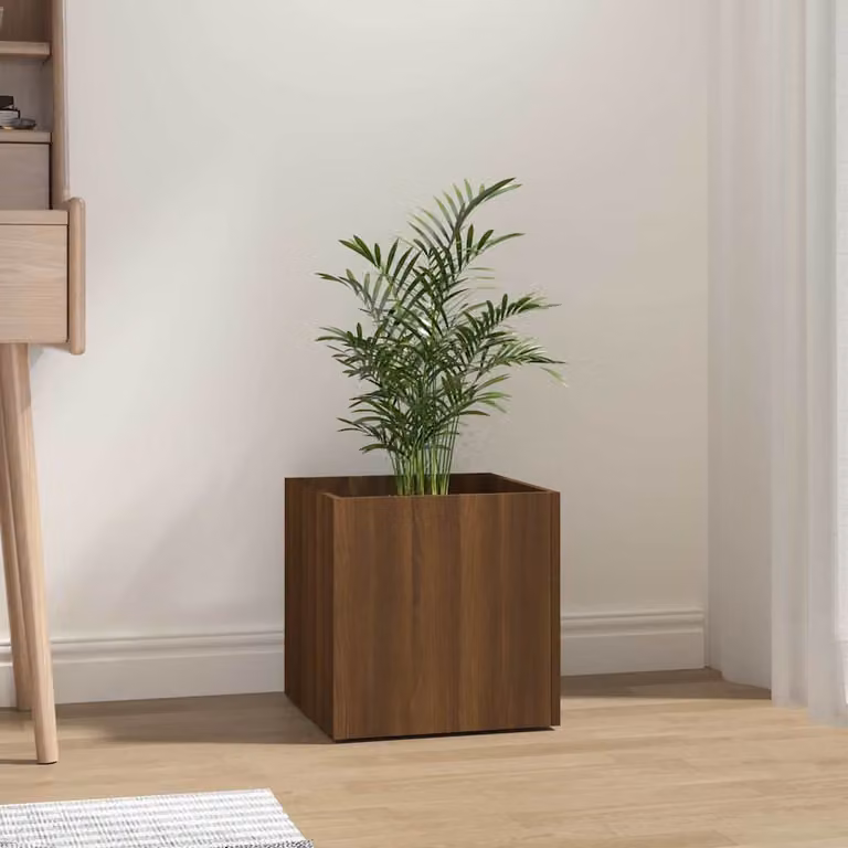 Fioriera Quadrata vidaXL in Legno Multistrato Marrone L/P/H: 40 x 40 x 40 cm