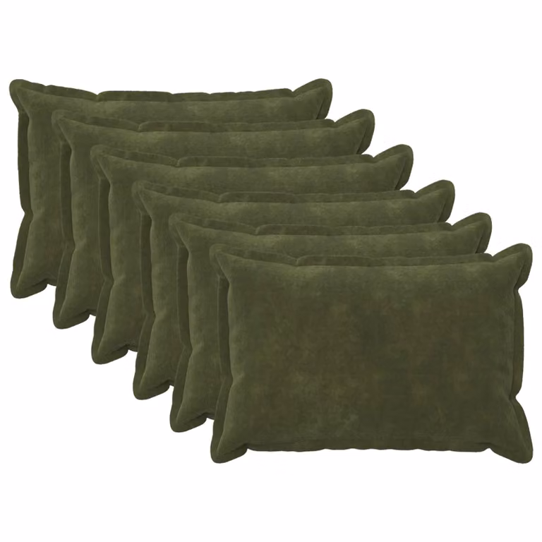 Set di 6 federe vidaXL HOUTEN in microfibra verde, L 50 cm x P 70 cm