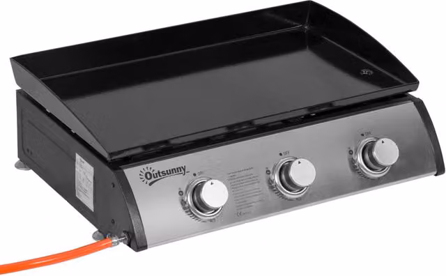 Barbecue a gas da tavolo Xylo in acciaio inox argento L: 63 cm, P: 48 cm, H: 21 cm