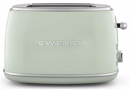 Tostapane SWEISS GRS7 Verde con 2 fessure, Potenza 850 W e 6 livelli di tostatura