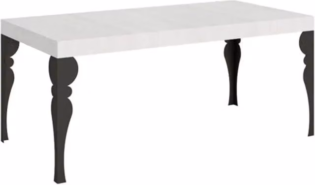 Tavolo allungabile Itamoby Paxon moderno in bianco frassino con gambe antracite L: 180-440 cm, P: 90 cm