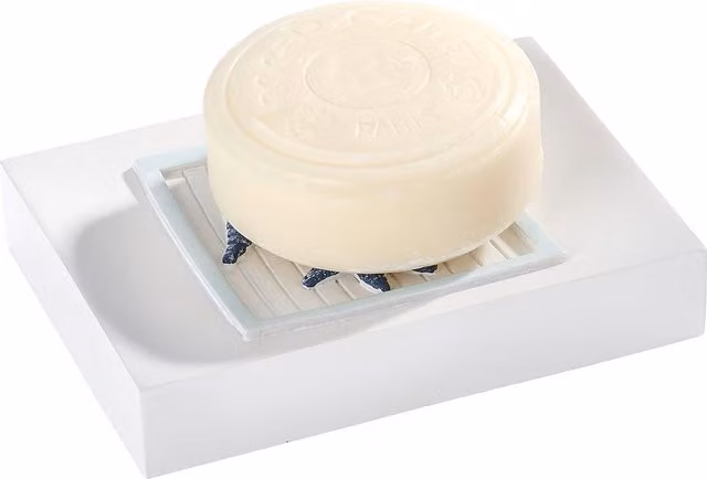 Porta sapone freestanding Wenko Nautic in poliresina bianco