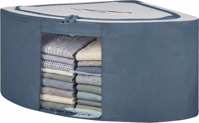 Scatola angolare per armadio KASANOVA blu con doppia cerniera, L: 63 cm, P: 28 cm, H: 48 cm