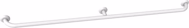 Maniglione Goman in acciaio inox bianco per bagni disabili e anziani, Lunghezza: 150 cm