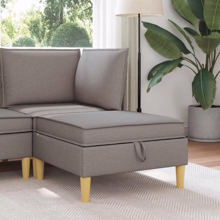 Pouf con contenitore vidaXL in tessuto, L 70 x P 70 x H 40 cm
