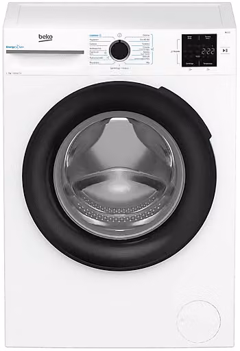 Lavatrice Beko BMSMW7126EB a caricamento frontale, capacità 7 kg, 1200 rpm, Classe A, colore Bianco, Profondità: 49,6 cm