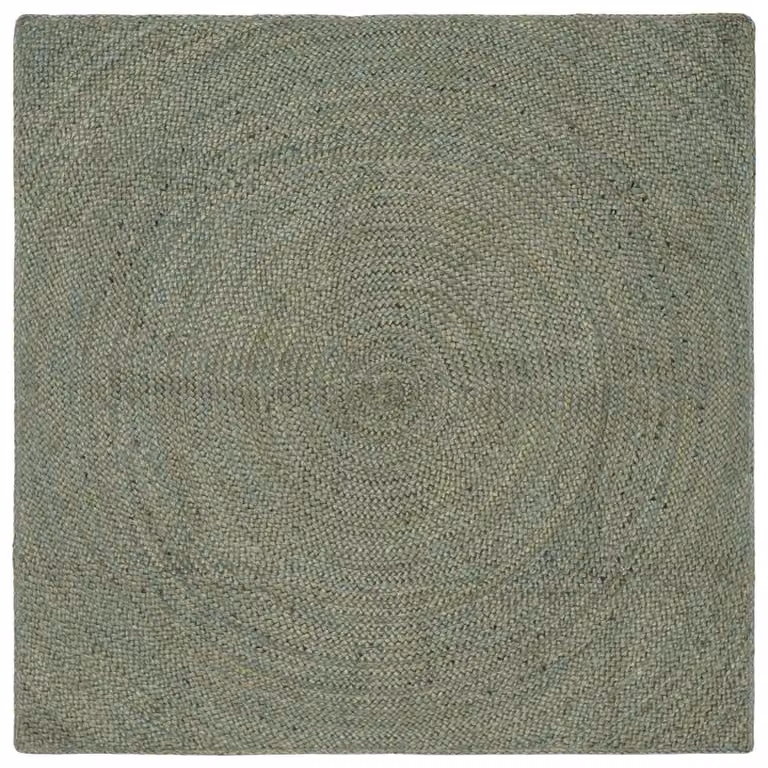 Tappeto in juta vidaXL verde oliva L 120 cm x P 120 cm