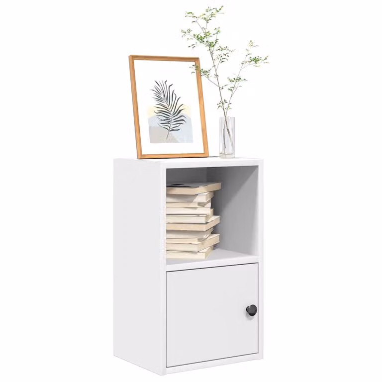 Libreria a parete bianca vidaXL in legno e MDF L: 31 cm, P: 24 cm, H: 52 cm