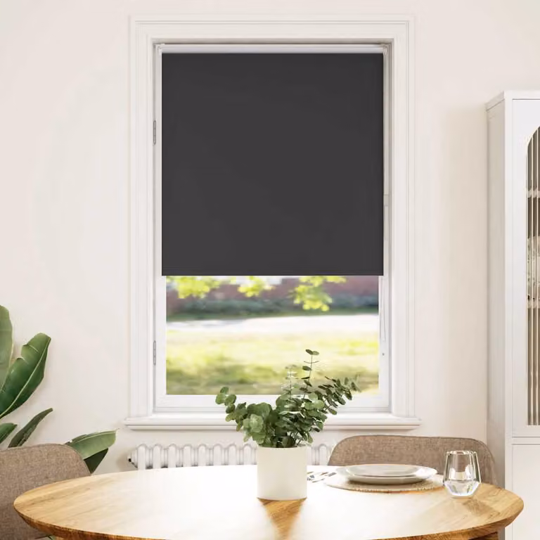 vidaXL Tenda a Rullo Oscurante in Poliestere, Colore Antracite e Nero, L/P/H: 70 x 130 cm