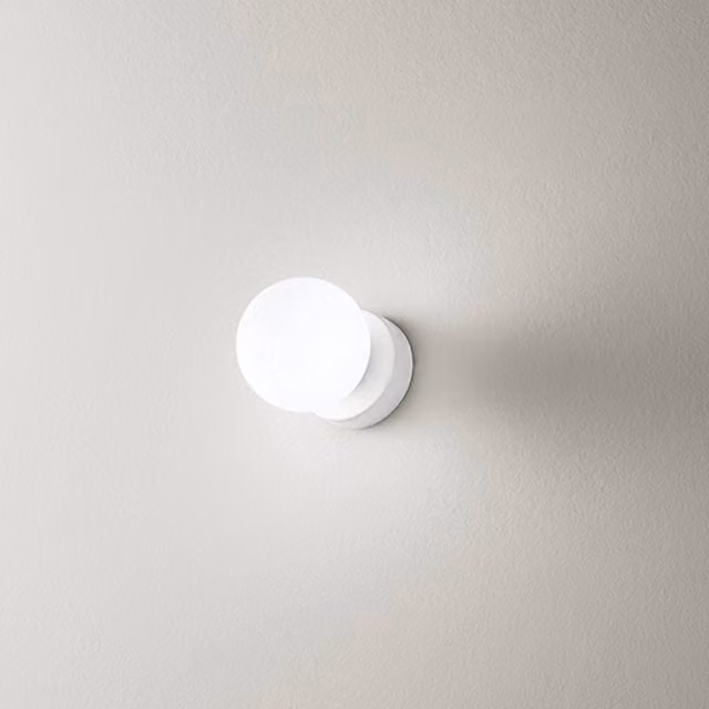 Applique Plafoniera Perenz Maga Bianca in Metallo e Vetro con Lampadina E14 per Soggiorno e Camera da Letto