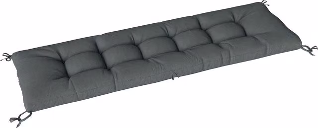 Cuscino per pallet Outsunny sfoderabile con cinghie di fissaggio, imbottitura in schiuma, resistente all'acqua e ai raggi UV, Grigio scuro, L 198 x P 65 x H 13 cm