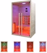 Sauna a infrarossi Eva 120 Piscine Italia in legno di abete multicolore L: 120 cm, P: 90,4 cm, H: 190 cm