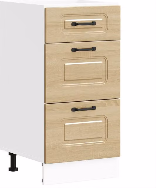 Mobile da cucina moderno HELLOSHOP26 in legno composito rovere Sonoma marrone L/P/H: 40 x 46 x 81,5 cm