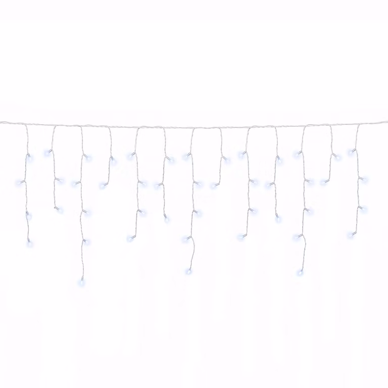 DICTROLUX Tenda Luminosa Ice Light Premium con 75 LED Bianco Freddo Prolungabile H: 0,60 m, L: 3 m