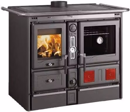 Termostufa a Legna La Nordica Termorosa XXL DSA 4.0 in Acciaio Smaltato Antracite