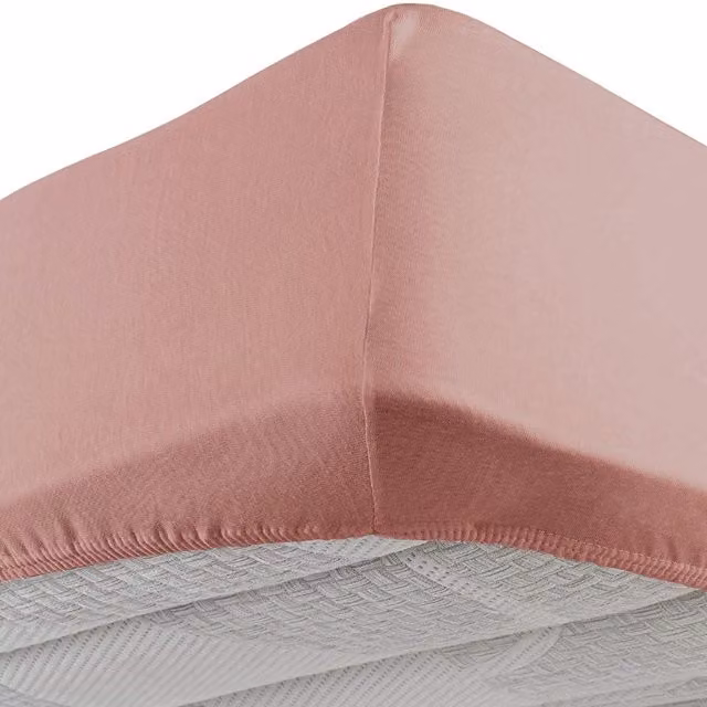 Lenzuolo con angoli elastici in jersey DaunenStep Vivacolor multicolore e rosa