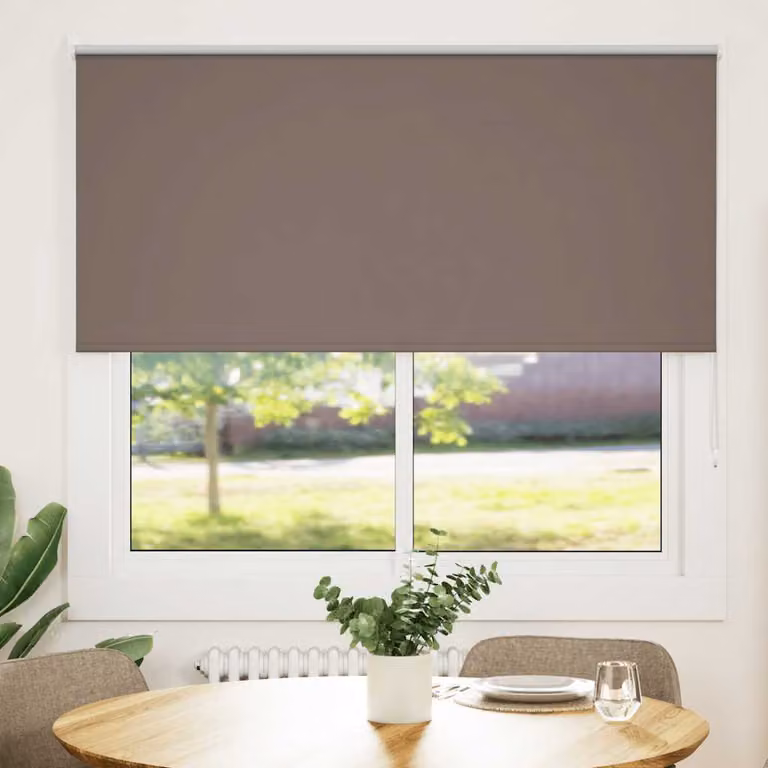 vidaXL Tenda a Rullo Oscurante in Poliestere Marrone L: 165 cm, H: 150 cm