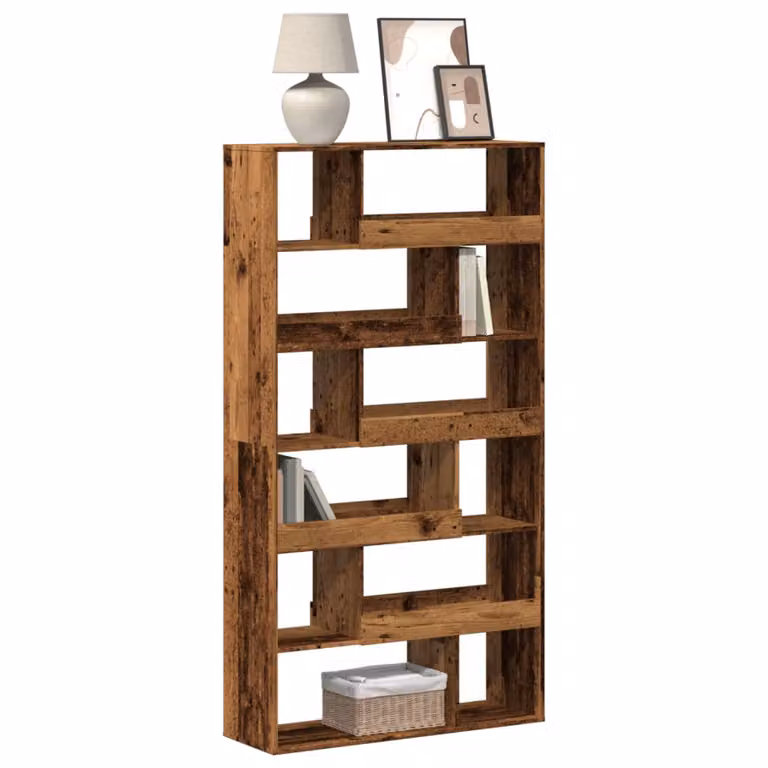 Libreria vidaXL in legno color marrone con pannello posteriore, L 100 cm, P 33 cm, H 187,5 cm