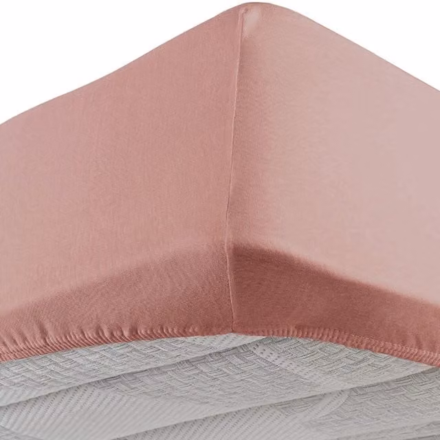 Lenzuolo con angoli elastici DaunenStep Vivacolor in jersey multicolore e rosa