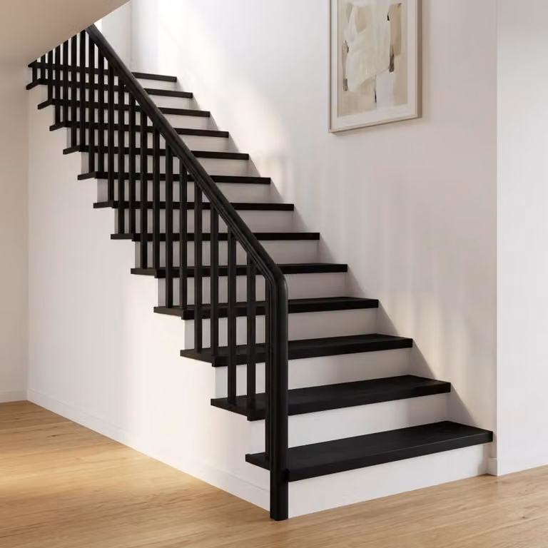 Set di 20 tappeti per scale vidaXL, colore nero, L 80 cm x P 25 cm x H 2 cm