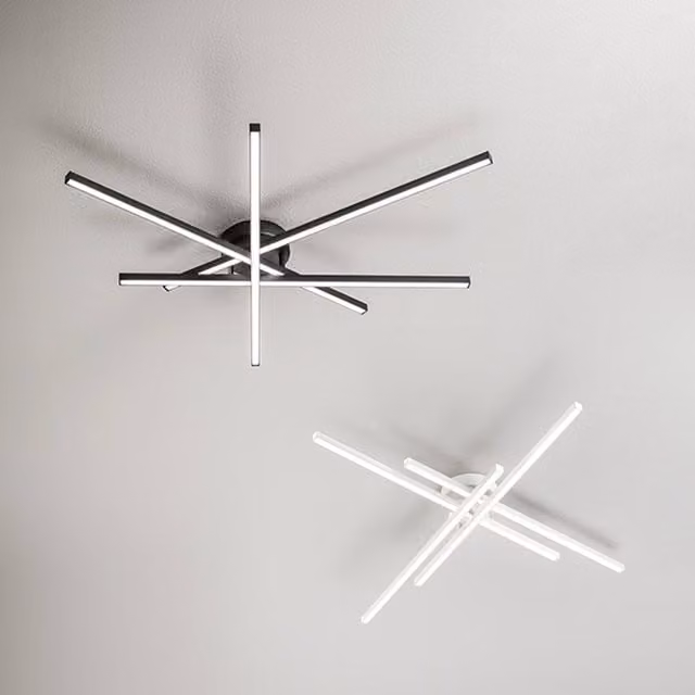 Plafoniera LED Perenz Syncro regolabile in metallo disponibile in bianco o nero