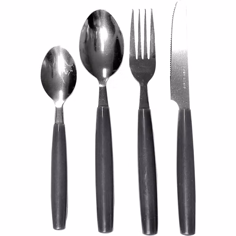 GUSTO CASA Servizio posate Avril in acciaio inox color grigio opaco, 24 pezzi