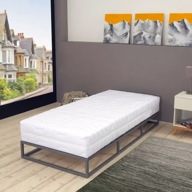 vidaXL Materasso a 7 Zone con Molle Insacchettate, Bianco, L/P/H: 100 x 200 x 20 cm