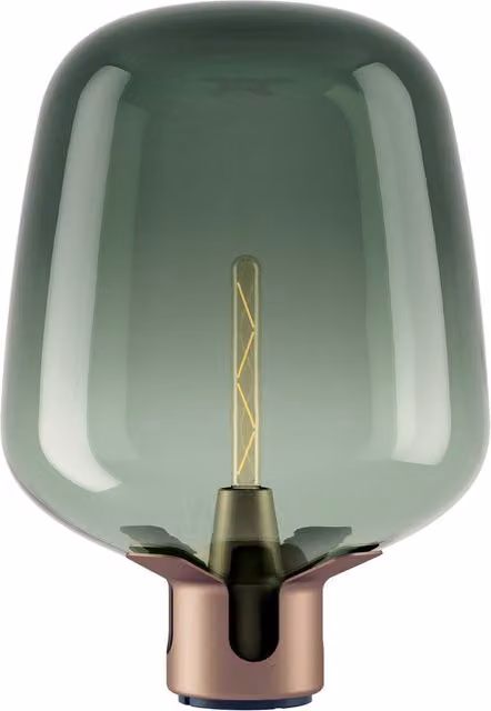 Lodes Flar Lampada da tavolo in vetro e metallo dimmabile con LED, disponibile in vari colori