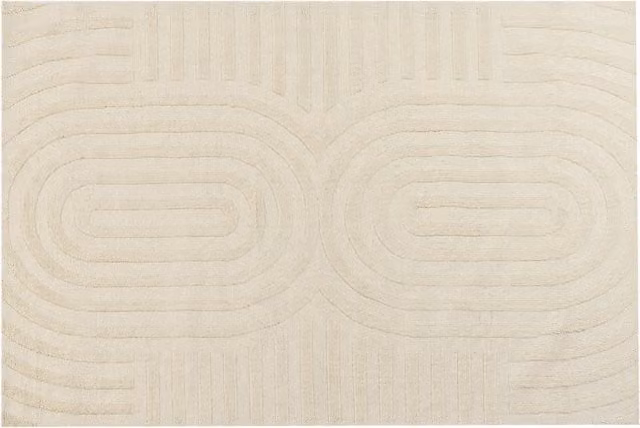 Tappeto scandinavo a righe in lana BELIANI beige per soggiorno e camera da letto L: 200 cm, P: 300 cm