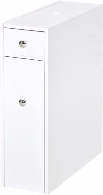 Mobiletto Armadietto da Bagno Moderno Homcom in MDF Bianco con Cassetti Scorrevoli L/P/H: 48 x 17 x 58 cm