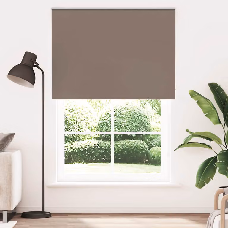 Tenda a Rullo Oscurante vidaXL Marrone in Poliestere L: 165 cm, H: 210 cm
